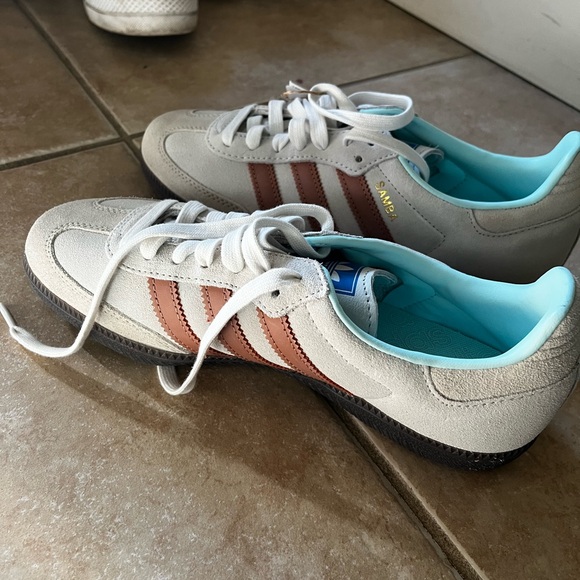 adidas | Shoes | Adidas Samba Clay Strata Suede Sneakers Crystal White Clay  Strata | Poshmark
